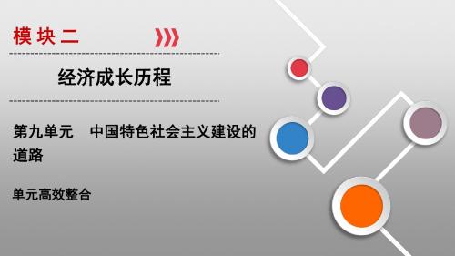 2020高考历史大一轮精讲练：第九单元 中国特色社会主义建设的道路单元高效整合9