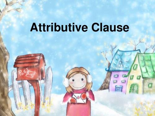 Attributive clause