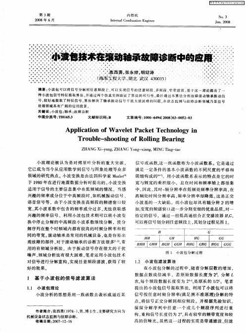 小波包技术在滚动轴承故障诊断中的应用