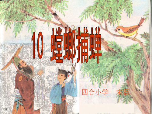 苏教版小学语文六年级下册《螳螂捕蝉》PPT课件
