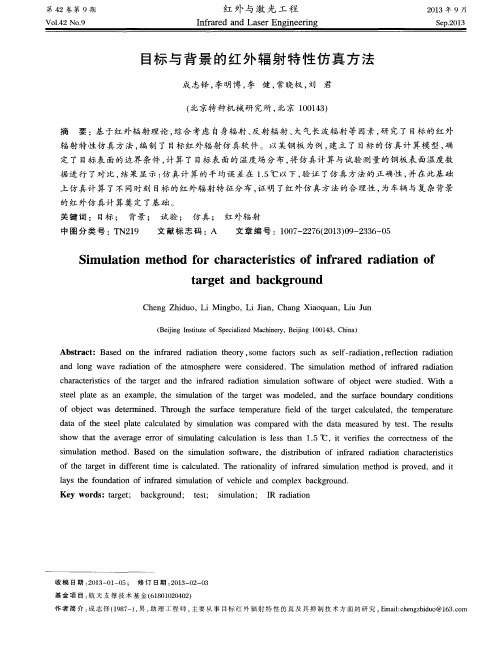 目标与背景的红外辐射特性仿真方法