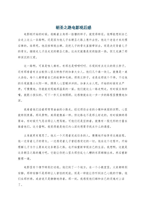 朝圣之路电影观后感