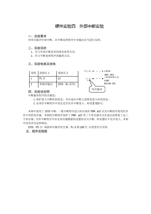 硬件实验四  外部中断实验