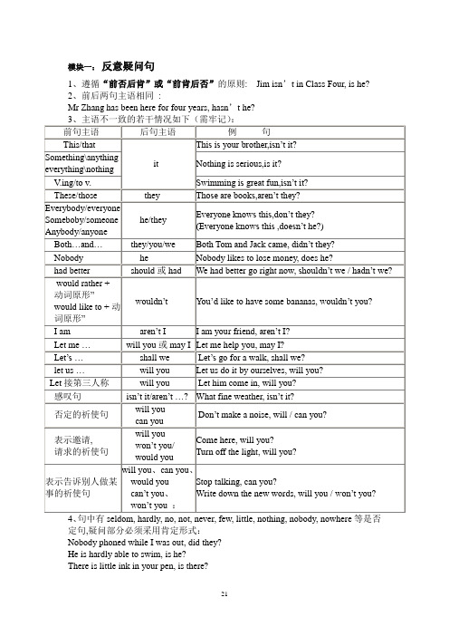 英语语法训练(三)