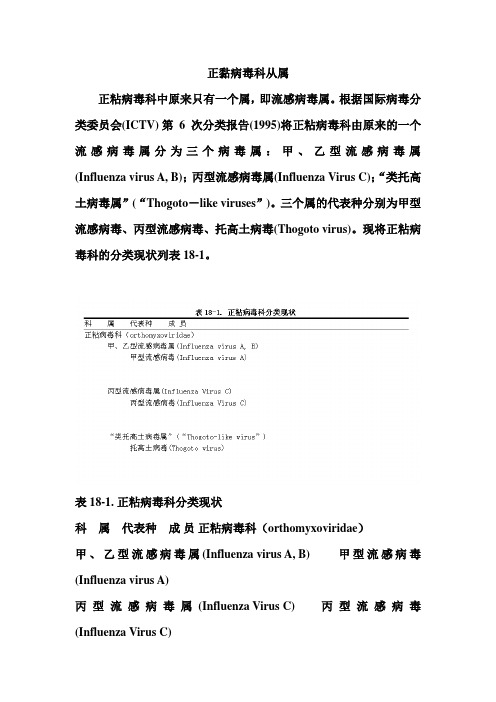 以下属于正黏病毒科的是