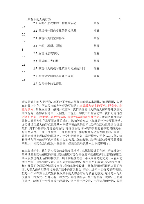 景观中的人类行为