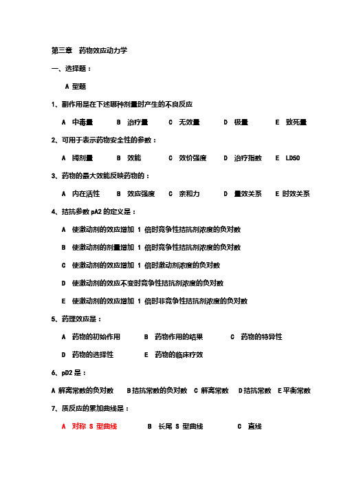 第03章  药物效应动力学