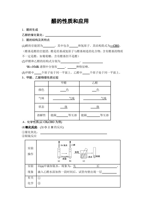 醛的性质和应用
