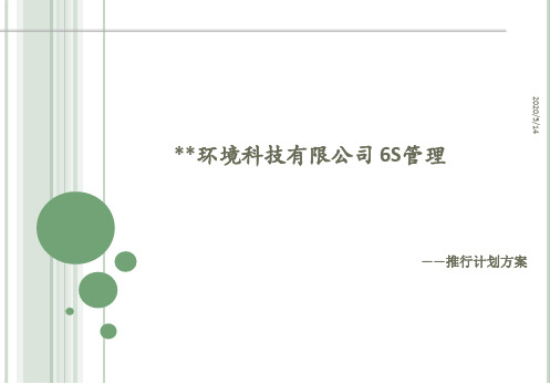 6S管理推行方案