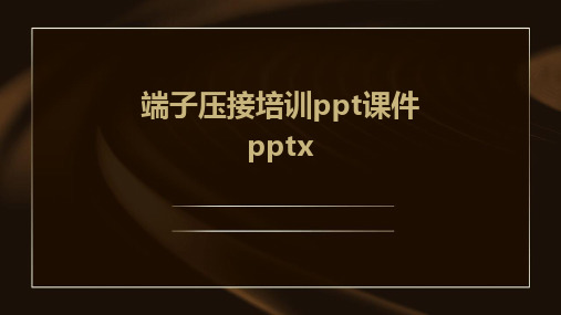 端子压接培训ppt课件pptx