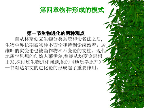 第四章物种形成的模式