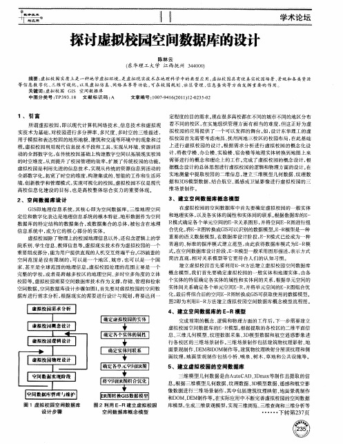 探讨虚拟校园空间数据库的设计