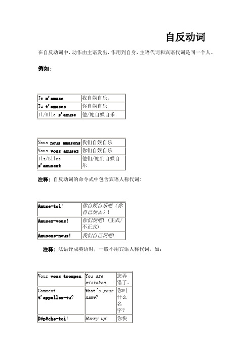 自反动词