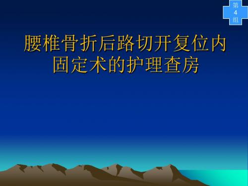 腰椎滑脱切开复位内固定术4-文档资料
