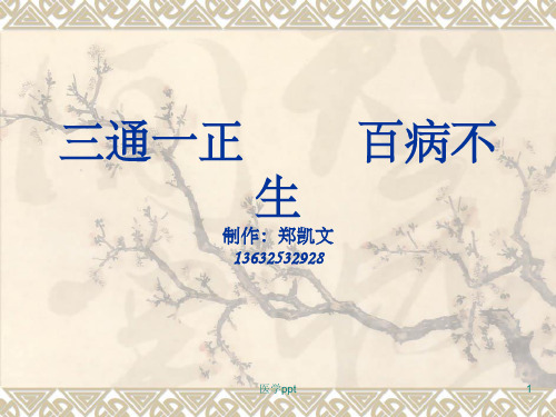 郑凯文三通一正一健康