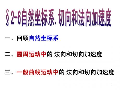 2-6自然坐标.曲线运动