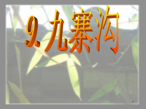苏教版四年级上册语文《九寨沟》公开课课件PPT