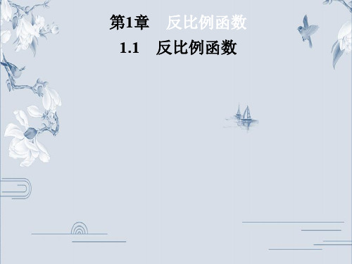 2019秋湘教版九年级数学上册习题课件：1.1 反比例函数(共24张PPT)
