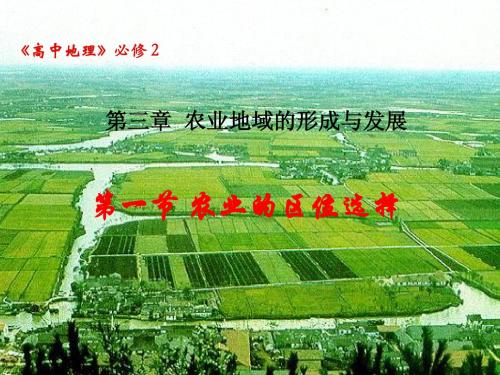 人教版高一地理学科必修二 3.1农业的区位选择