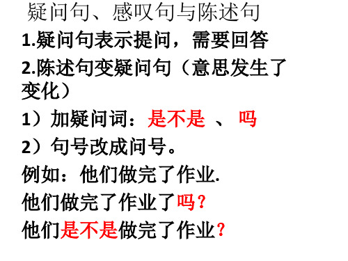 感叹句、疑问句与陈述句全