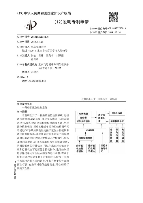 【CN109827630A】一种船舶液位检测系统【专利】