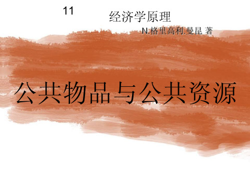 微观经济学第( 曼昆)11、12章