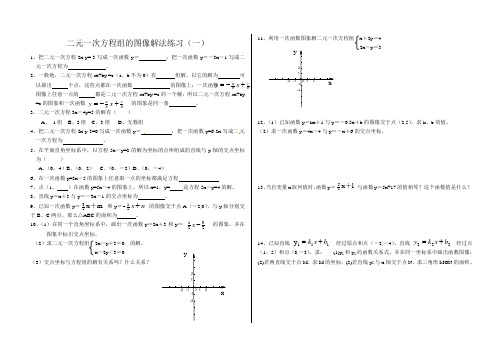 二元一次方程组的图象解法同步练习一、二(含答案)