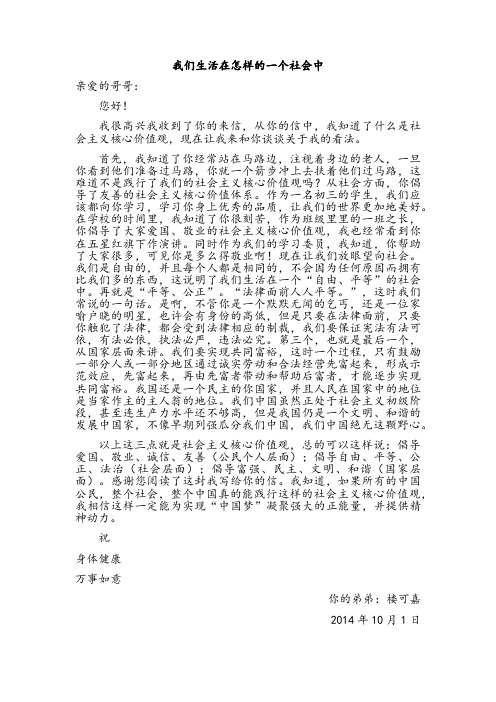 践行社会主义核心价值观,做美德少年