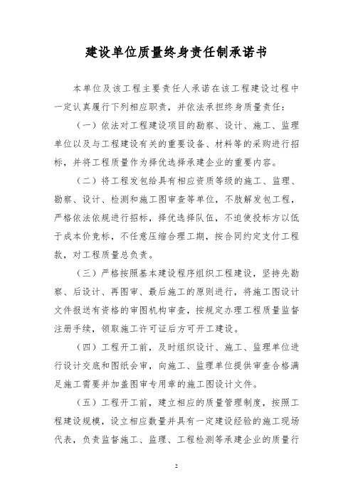 八方责任主体承诺书及表格
