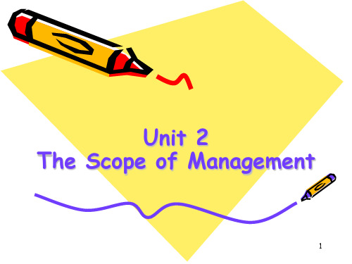 工商管理专业PPT英语课件Unit 2 The Scope of Management-文档资料