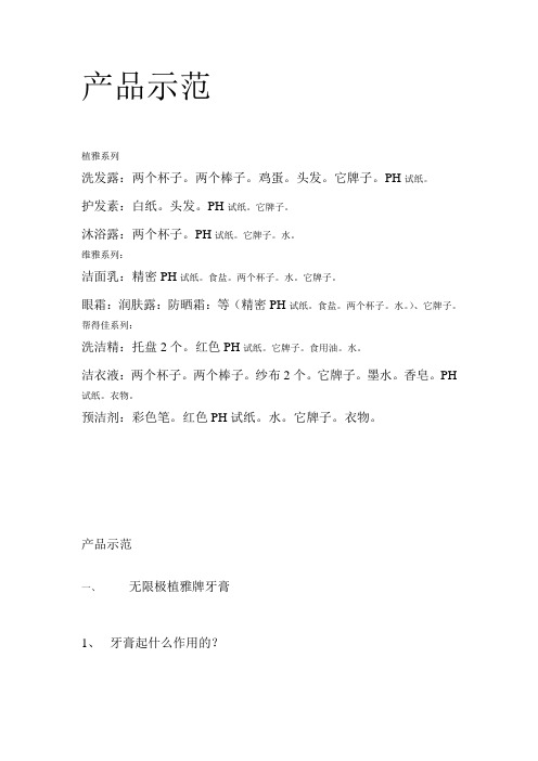 产品示范