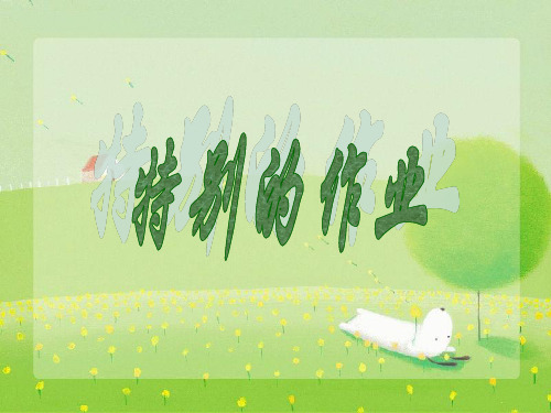 特别的作业课件(北师大版)