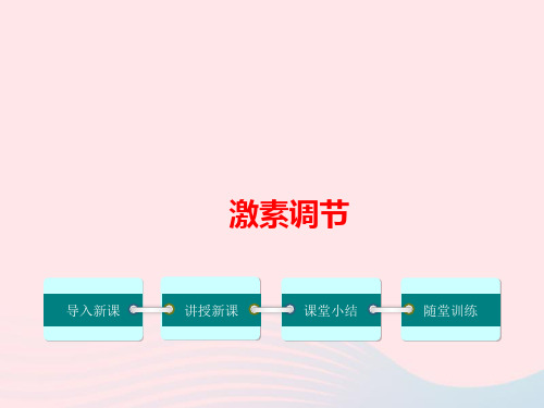 人教版生物七年级下册《激素调节》教学PPT