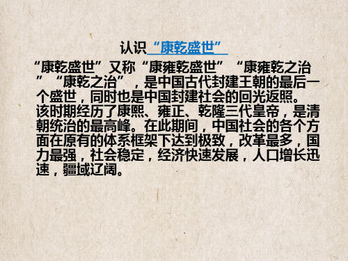 人教部编版历史七年级下册第19课清朝前期社会经济发展