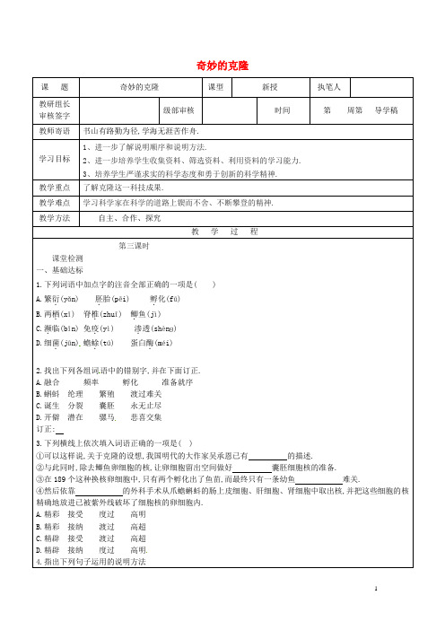 2019初中语文教案和练习