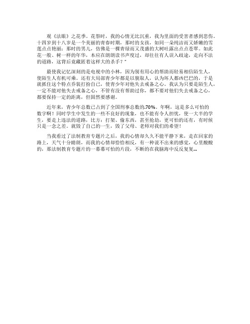《法眼》的读后感