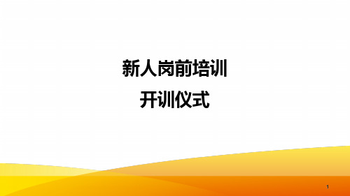 新人岗前培训开训仪式