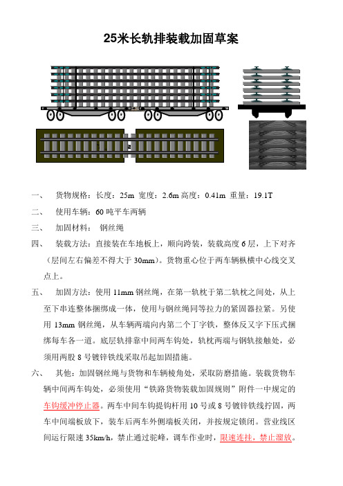 25米轨排装载加固方案