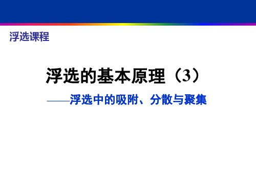 矿物浮选第3章浮选的基本原理(3)