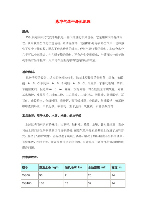 脉冲气流干燥机原理
