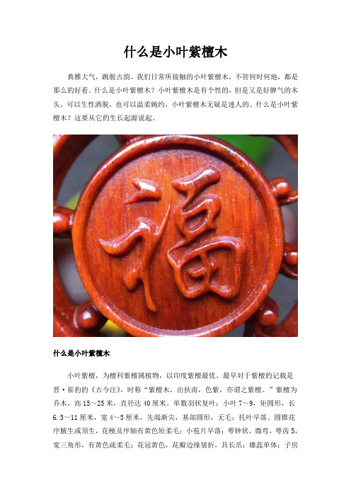 什么是小叶紫檀木