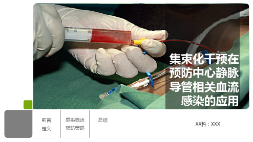 集束化干预在预防中心静脉导管相关性血流感染的应用