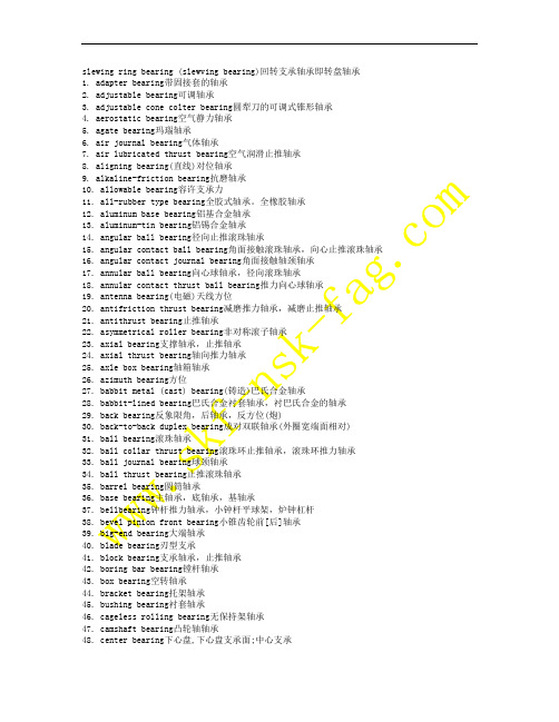滚动轴承的常用术语及定义(浩弘技术部整理)讲述讲解