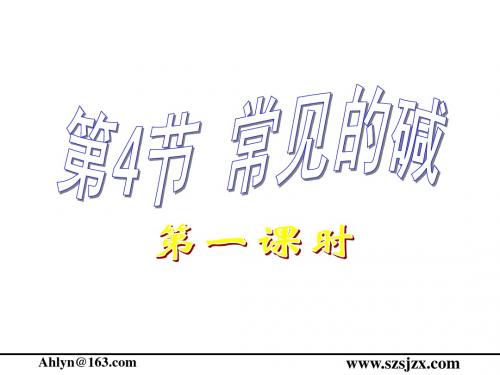 1.4常见的碱(第一课时)