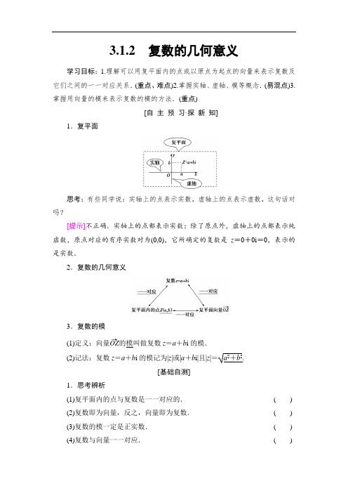 高中数学人教A版选修1-2复数的几何意义