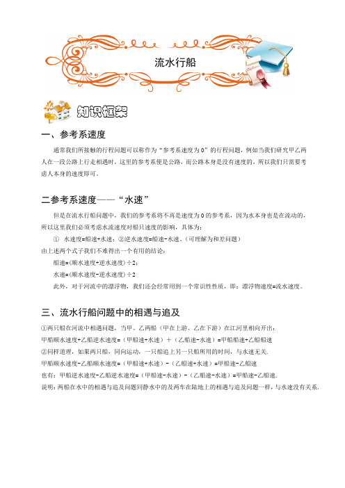 四年级下册数学竞赛试题：行程.流水型船(C级)全国通用