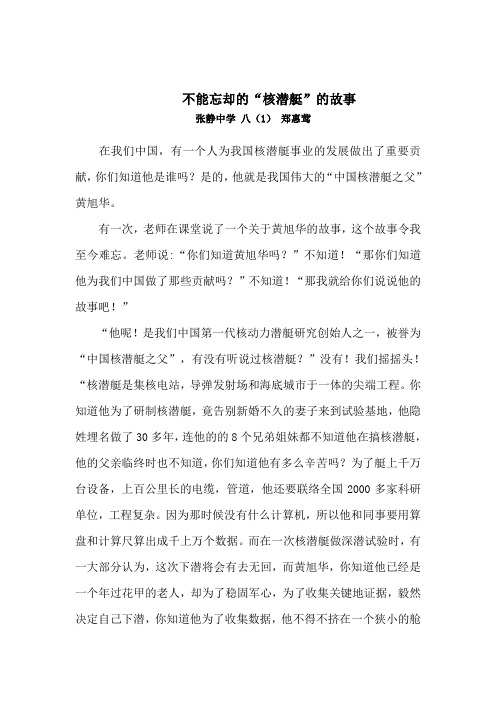不能忘却的“核潜艇”的故事
