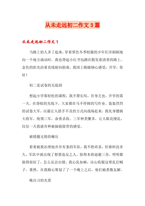 从未走远初二作文3篇