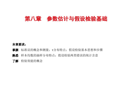 讲座-8第八章  参数估计与假设检验基础学习文档