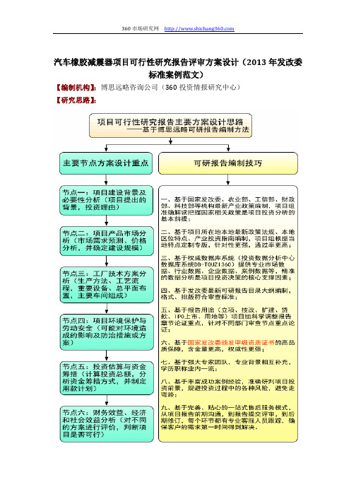 汽车橡胶减震器项目可行性研究报告评审方案设计(2013年发改委标准案例范文)